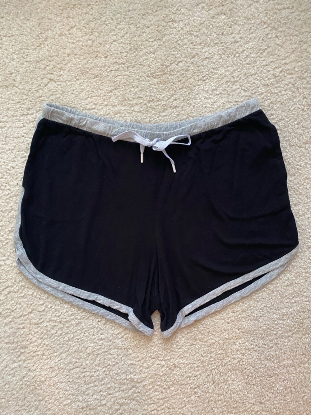 Secret Treasures Black Lounge Shorts with Gray Trim